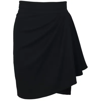Iro Rama Wrap-effect Skirt In Black Polyester In Black