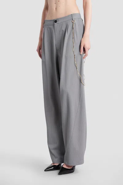 Darkpark Phebe Pants In Grey Polyester In Gray