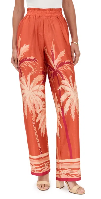 Diarrablu Leer Pants Coco Terracota In Orange