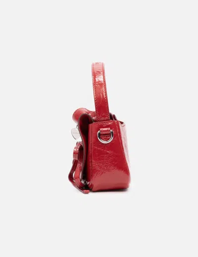 Acne Studios Womens Red Multi-pocket Micro Leather Cross-body Bag