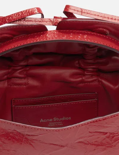 Acne Studios Womens Red Multi-pocket Micro Leather Cross-body Bag