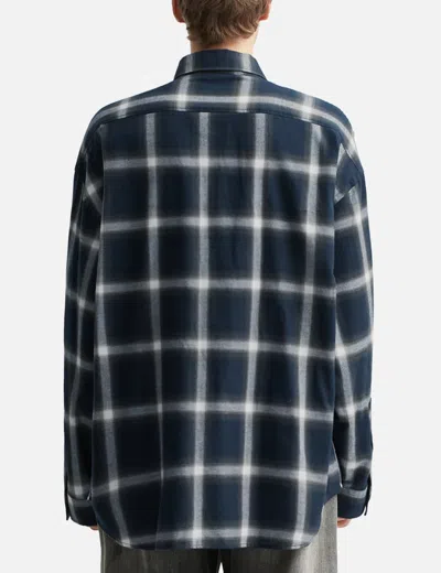 Acne Studios Checked Pattern Button-down Shirt In Blue