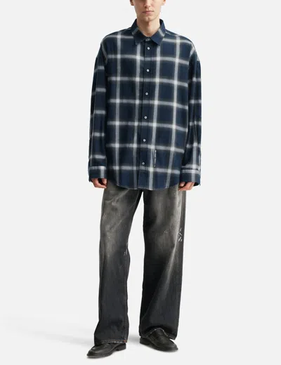 Acne Studios Checked Pattern Button-down Shirt In Blue