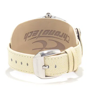 Chronotech Beige Leather Men's Watch In Sand