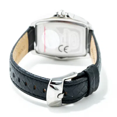 Chronotech Black Leather Women's Watch In Black