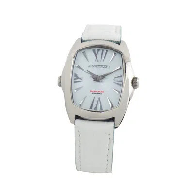 Chronotech Blue Leather Women's Watch In Blue