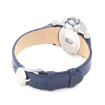 Chronotech Blue Leather Watch In Blue