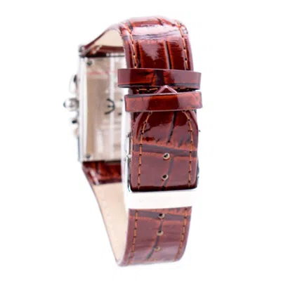 Chronotech Brown Leather Men's Watch In Brown