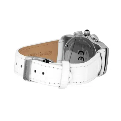 Chronotech White Leather Men's Watch In White