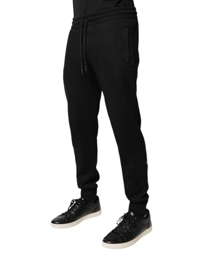 Pre-owned Dolce & Gabbana Black Cotton Jogger Jogging Men's Pants ()