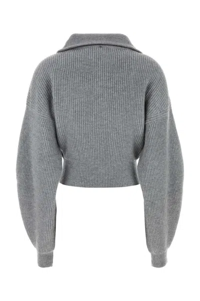 Sportmax Cardigan Calipso In Misto Lana Grigio In Gray