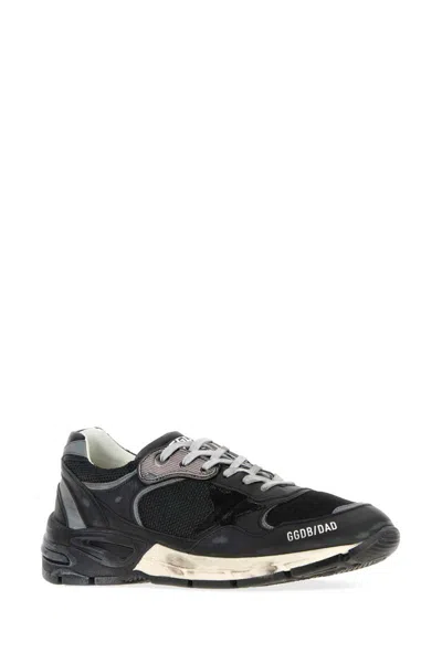 Golden Goose Black Leather And Mesh Running Dad Sneakers In Black