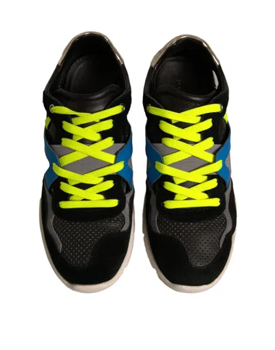 Pre-owned Dolce & Gabbana Multicolor Suede Low Top Sneakers Men's Shoes ()