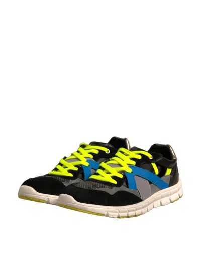 Pre-owned Dolce & Gabbana Multicolor Suede Low Top Sneakers Men's Shoes ()