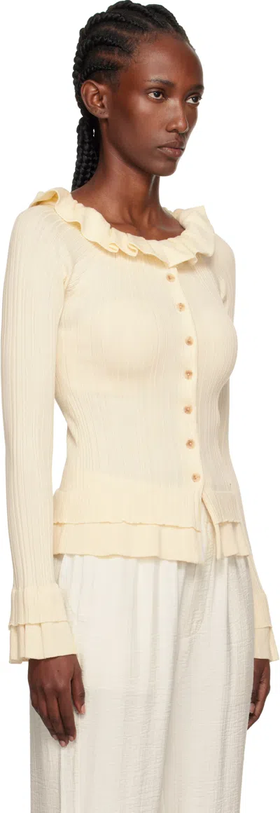 Holzweiler Beige Ripple Cardigan