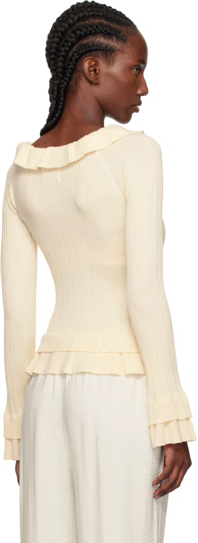 Holzweiler Beige Ripple Cardigan