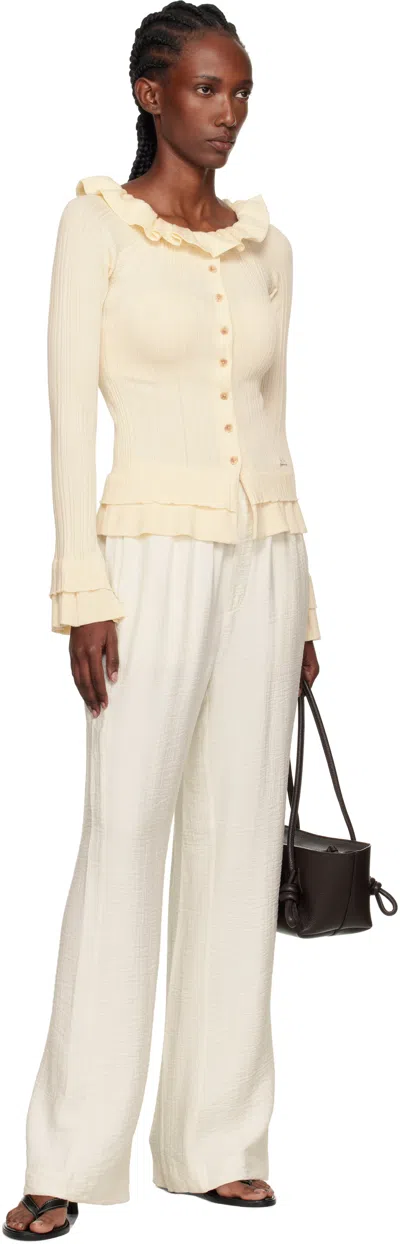 Holzweiler Beige Ripple Cardigan