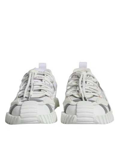 Dolce & Gabbana White Lace Up Low Top Ns1 Sneakers Men's Shoes In White