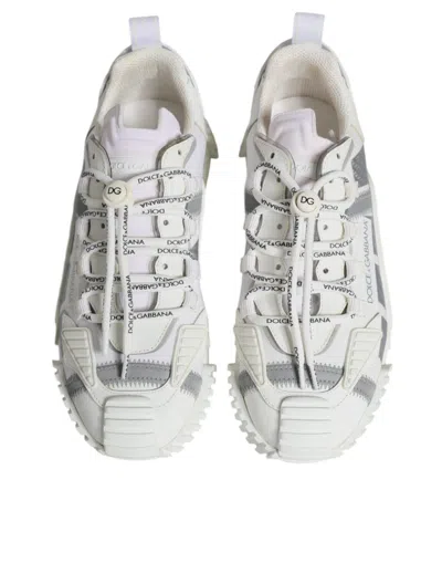 Dolce & Gabbana White Lace Up Low Top Ns1 Sneakers Men's Shoes In White