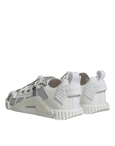 Dolce & Gabbana White Lace Up Low Top Ns1 Sneakers Men's Shoes In White