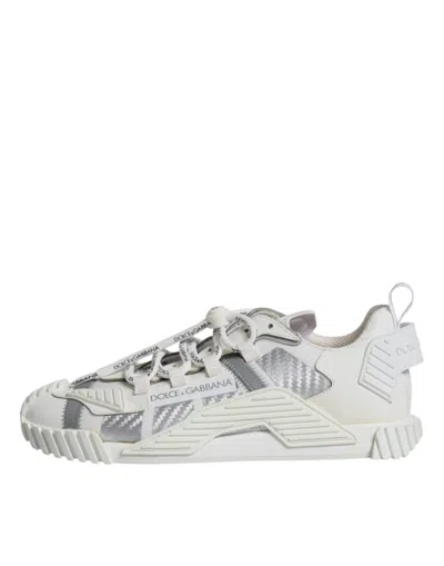 Dolce & Gabbana White Lace Up Low Top Ns1 Sneakers Men's Shoes In White