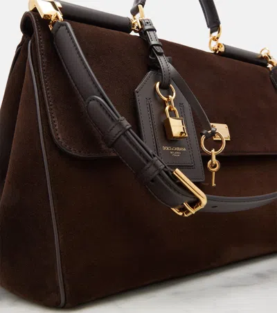 Dolce & Gabbana Medium My Sicily Handbag In Brown