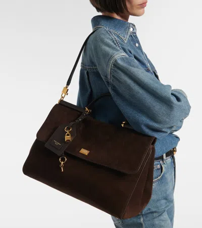 Dolce & Gabbana Medium My Sicily Handbag In Brown