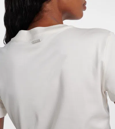 Mugler Piercing-detail Cotton T-shirt In White