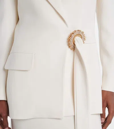 Elie Saab Embellished Blazer In White