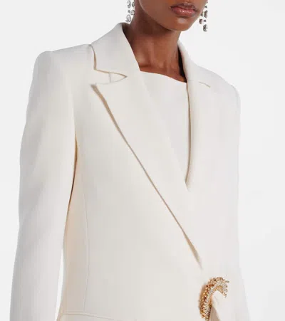 Elie Saab Embellished Blazer In White