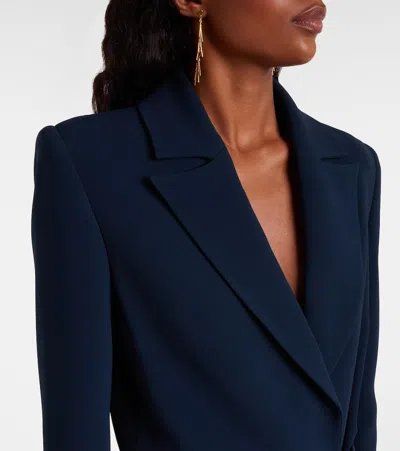 Elie Saab Belted Blazer In Blue