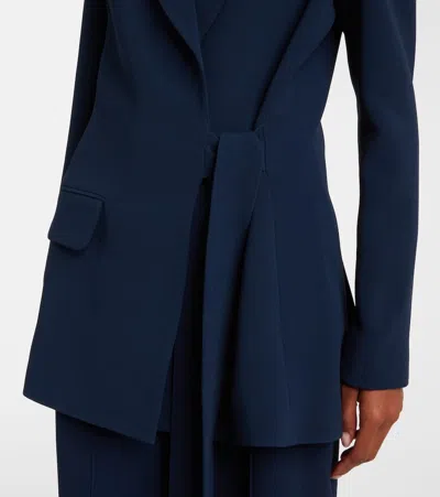 Elie Saab Belted Blazer In Blue