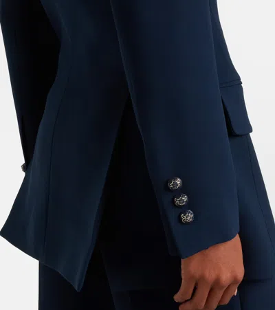 Elie Saab Belted Blazer In Blue