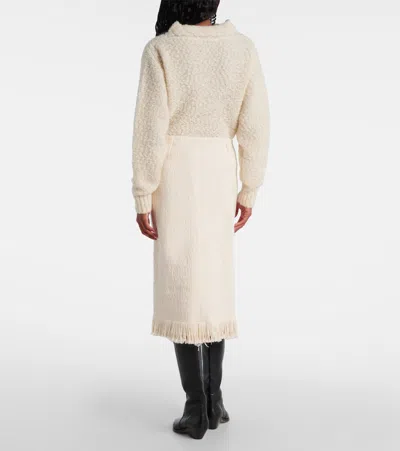 Isabel Marant Galla Asymmetric Cotton And Linen-blend Midi Wrap Skirt In Neutral