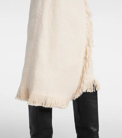 Isabel Marant Galla Asymmetric Cotton And Linen-blend Midi Wrap Skirt In Neutral