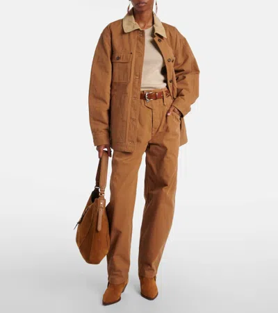 Isabel Marant High-waisted Trousers Patch Pockets In Brown