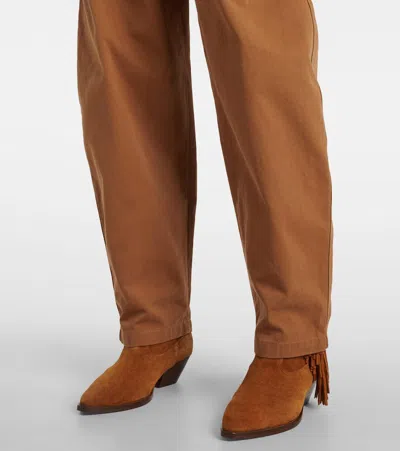 Isabel Marant High-waisted Trousers Patch Pockets In Brown