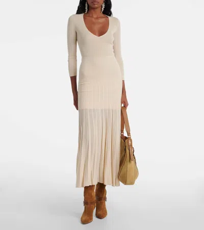 Isabel Marant Cotton-blend Knitted Felicia Sweater In Neutral