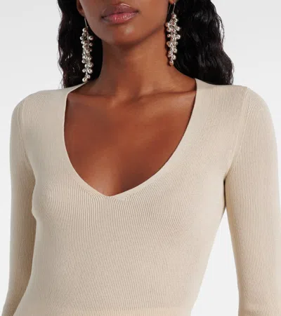 Isabel Marant Cotton-blend Knitted Felicia Sweater In Neutral