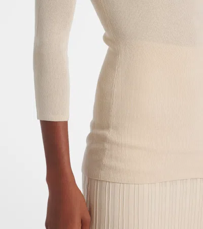 Isabel Marant Cotton-blend Knitted Felicia Sweater In Neutral