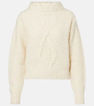 Isabel Marant 'romane' 'ecru' Alpaca Blend Sweater In White