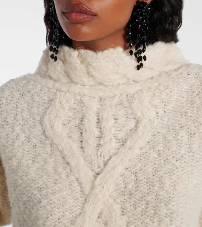 Isabel Marant 'romane' 'ecru' Alpaca Blend Sweater In White