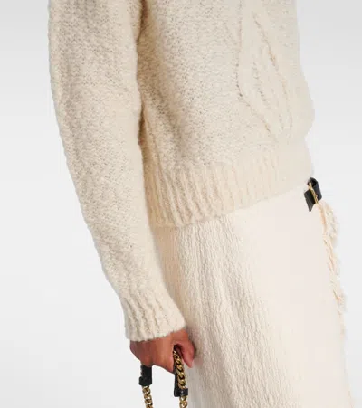 Isabel Marant 'romane' 'ecru' Alpaca Blend Sweater In White