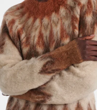 Isabel Marant Étoile Lightweight Textured Knit Sweater With Relaxed Fit In Brown