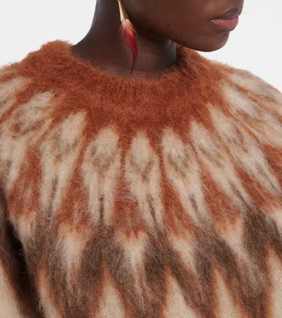 Isabel Marant Étoile Lightweight Textured Knit Sweater With Relaxed Fit In Brown