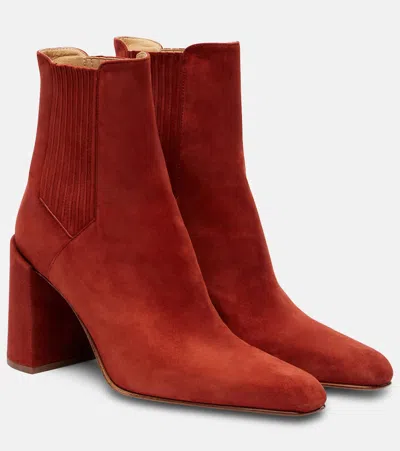 Gabriela Hearst Luke High Heel Boot In Burnt Sienna Suede In Brown