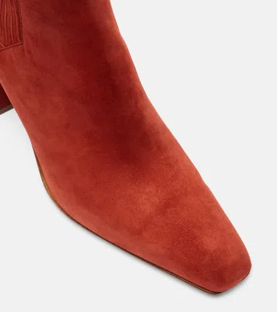 Gabriela Hearst Luke High Heel Boot In Burnt Sienna Suede In Brown