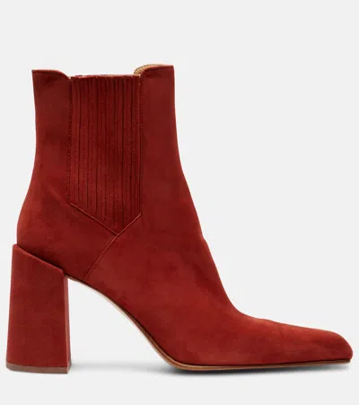 Gabriela Hearst Luke High Heel Boot In Burnt Sienna Suede In Brown