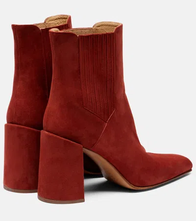 Gabriela Hearst Luke High Heel Boot In Burnt Sienna Suede In Brown