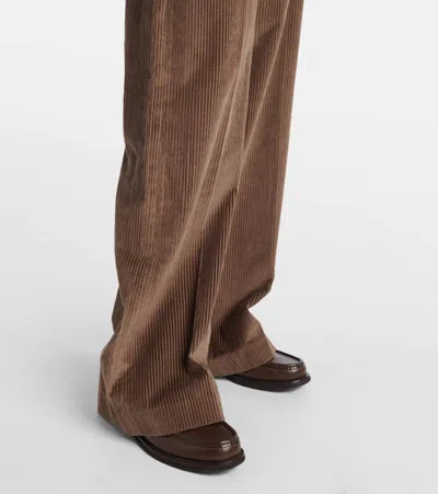 Brunello Cucinelli Cotton Corduroy Pants In Brown